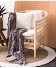 Malawiam Chair/natural rattan with cushion